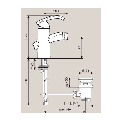 Μπαταρία Μπιντέ 73004 Dakota Emmevi χρωμέ