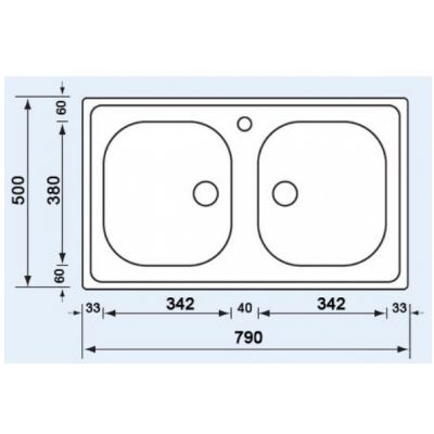 ΝΕΡΟΧΥΤΗΣ SANITEC Mondial 11502 Ανοξείδωτος 79 x 50cm