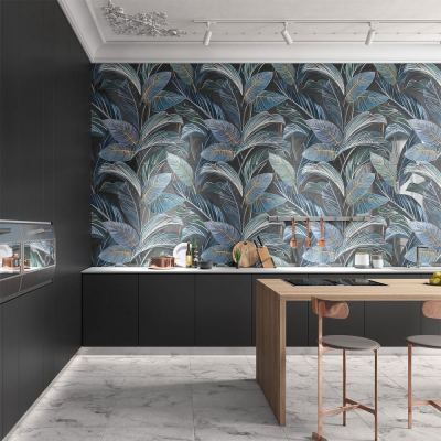 ΠΛΑΚΑΚΙ SHOWALL Black Leaf Wall06 120x120cm Rett. 