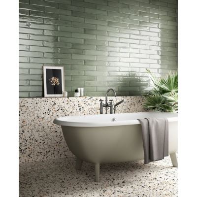 ΠΛΑΚΑΚΙ FRAMMENTI Verde Acqua Brick 7,5x40cm 