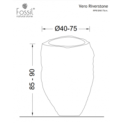 Νιπτήρας επιδαπέδιος RIVERSTONE VERO 518-RP90