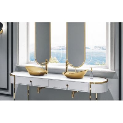 Νιπτήρας Επιτραπέζιος SANINDUSA MORFYS Gold 53x38,5x17,5cm 